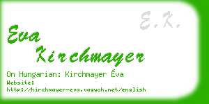 eva kirchmayer business card